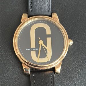 Marc Jacobs Black and Gold Men's Watch